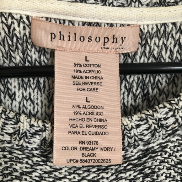 Gray & Charcoal Knit Philosophy oversized Sweater - Picture 5 of 7